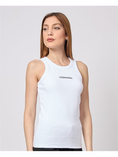 Débardeur blanc Richmod X avec logo RICHMOND X | UWP25162CNWHITE